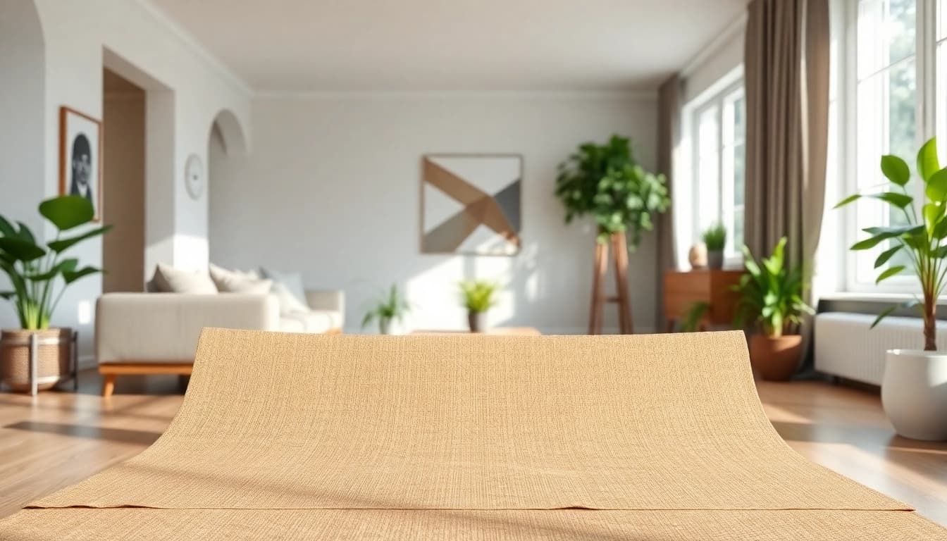 Präsentation der Nagermatte in einem stilvollen Wohnzimmer mit natürlichem Licht.