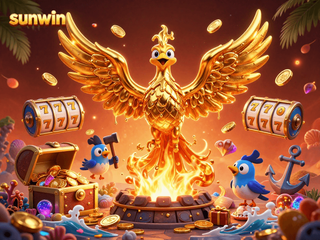 Experience winning at sunwin through vibrant casino adventures with molten phoenix and treasure!