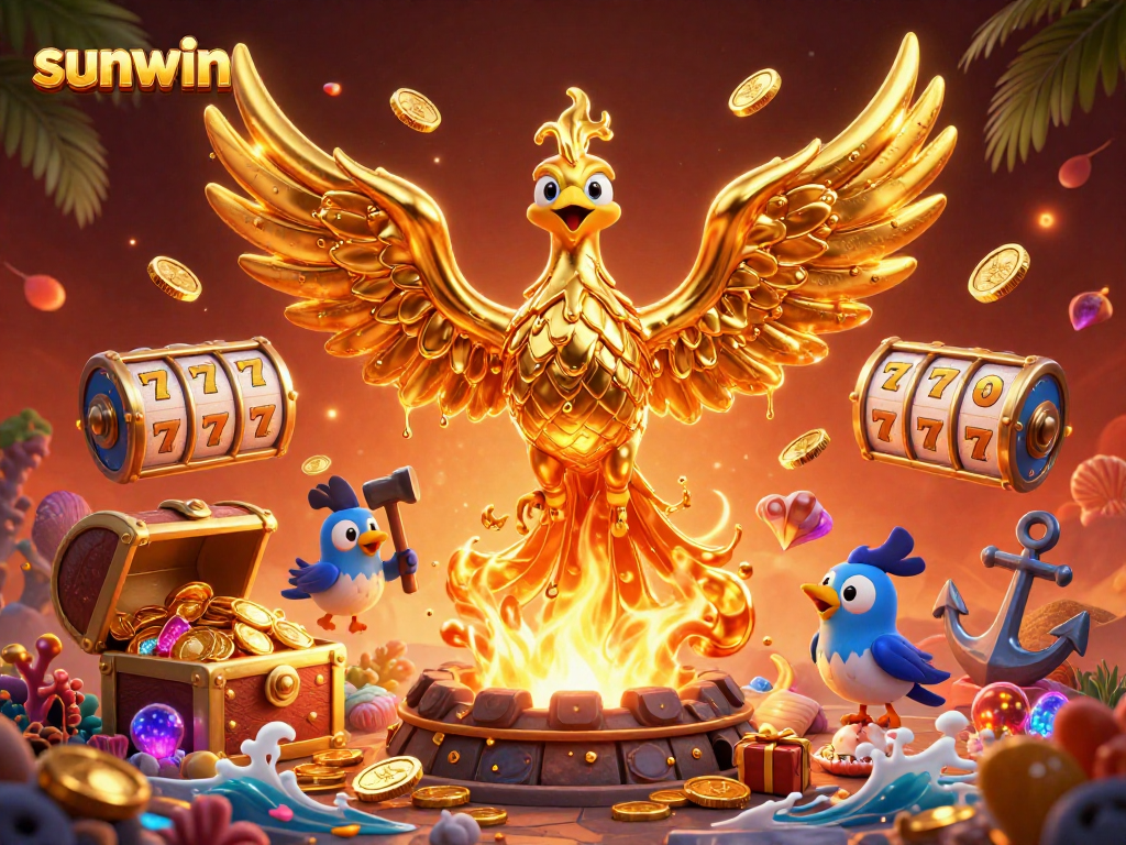 Experience winning at sunwin through vibrant casino adventures with molten phoenix and treasure!
