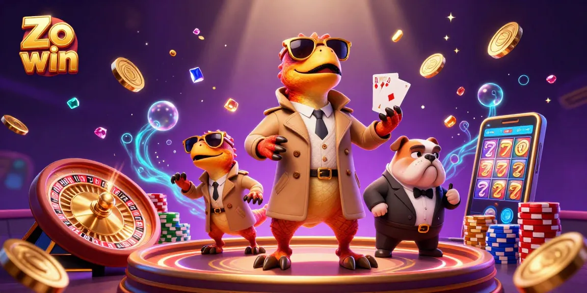 Spin and win at Zo win with vibrant characters, dynamic casino elements, and excitement!
