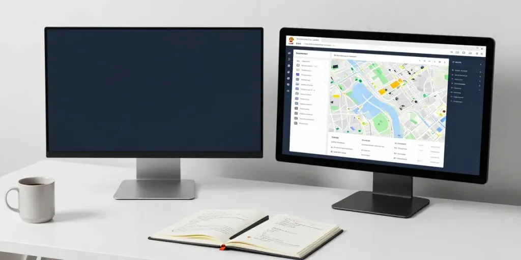 Immobilienmakler Karlsruhe moderne digitale Arbeitsumgebung für Immobilienanalysen und Softwareentwicklung.