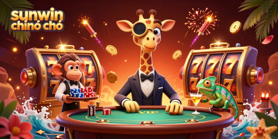 Experience fun with sunwin chính chủ featuring giraffe high-roller at an exciting casino scene.