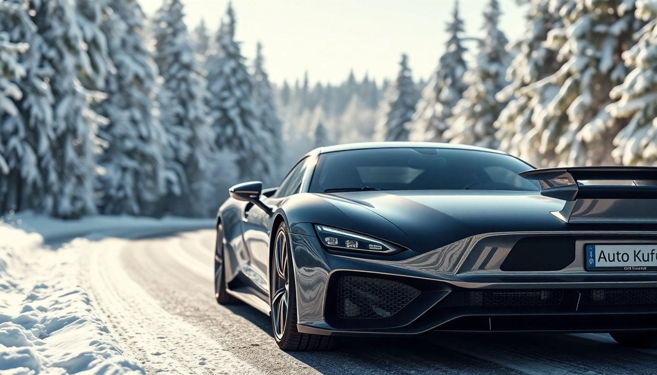 Fahren mit Auto Kufen durch schneebedeckte Landschaft zur Gewährleistung von Sicherheit und Leistung.