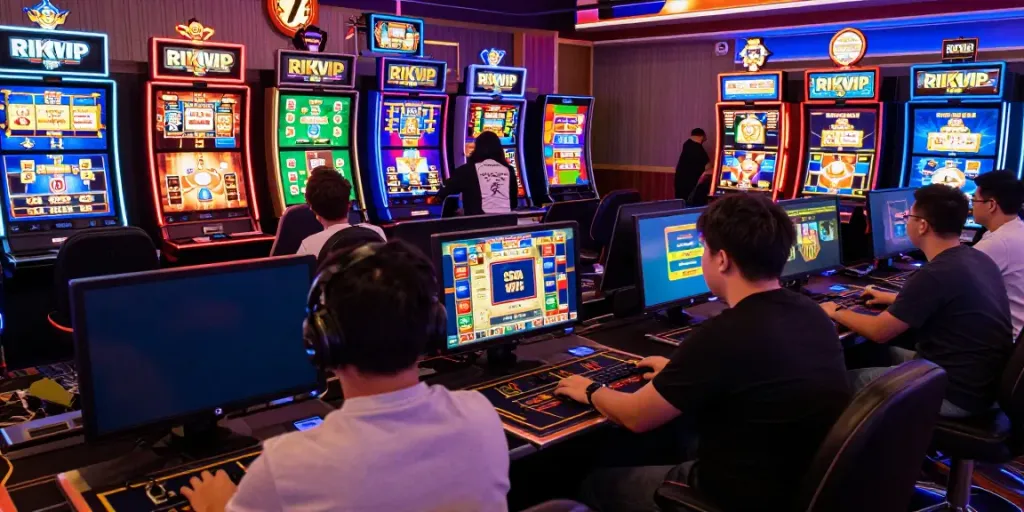 Players enjoying live gaming action at RIKVIP's vibrant online platform.