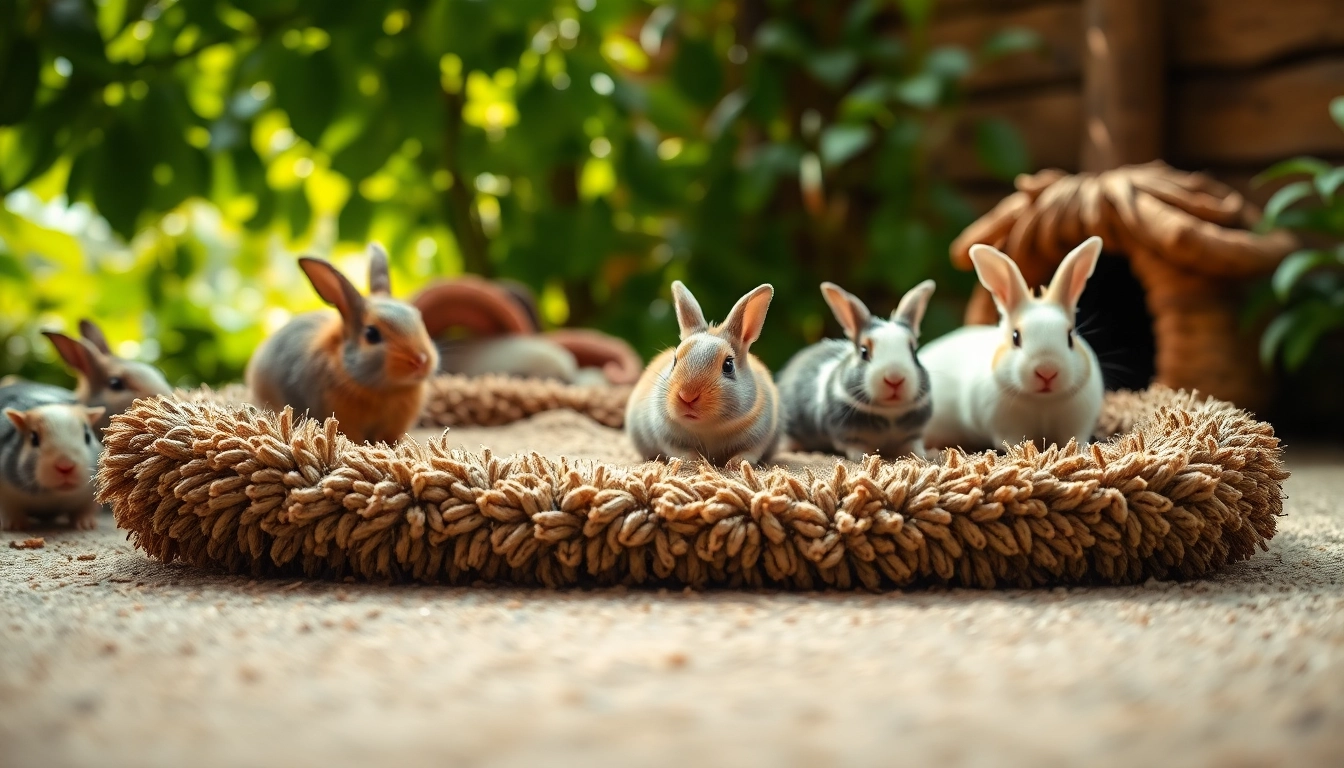 Nagermatte für kleine Tiere in einer freundlichen Umgebung mit fröhlichen Nagetieren.