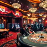 Experience the thrill at U888 com with an elegant casino atmosphere featuring roulette and poker games.
