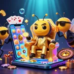 Experience the thrill of realz casino with a vibrant 3D illustration showcasing gaming excitement.