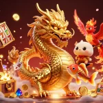 Win big with Kingfun in this captivating 3D casino illustration featuring dragons and treasures.