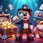 Spielen Sie mit realz casino freispiele, während ein Bluthund und Bulldogge beim Glücksspiel Hinweise untersucht.